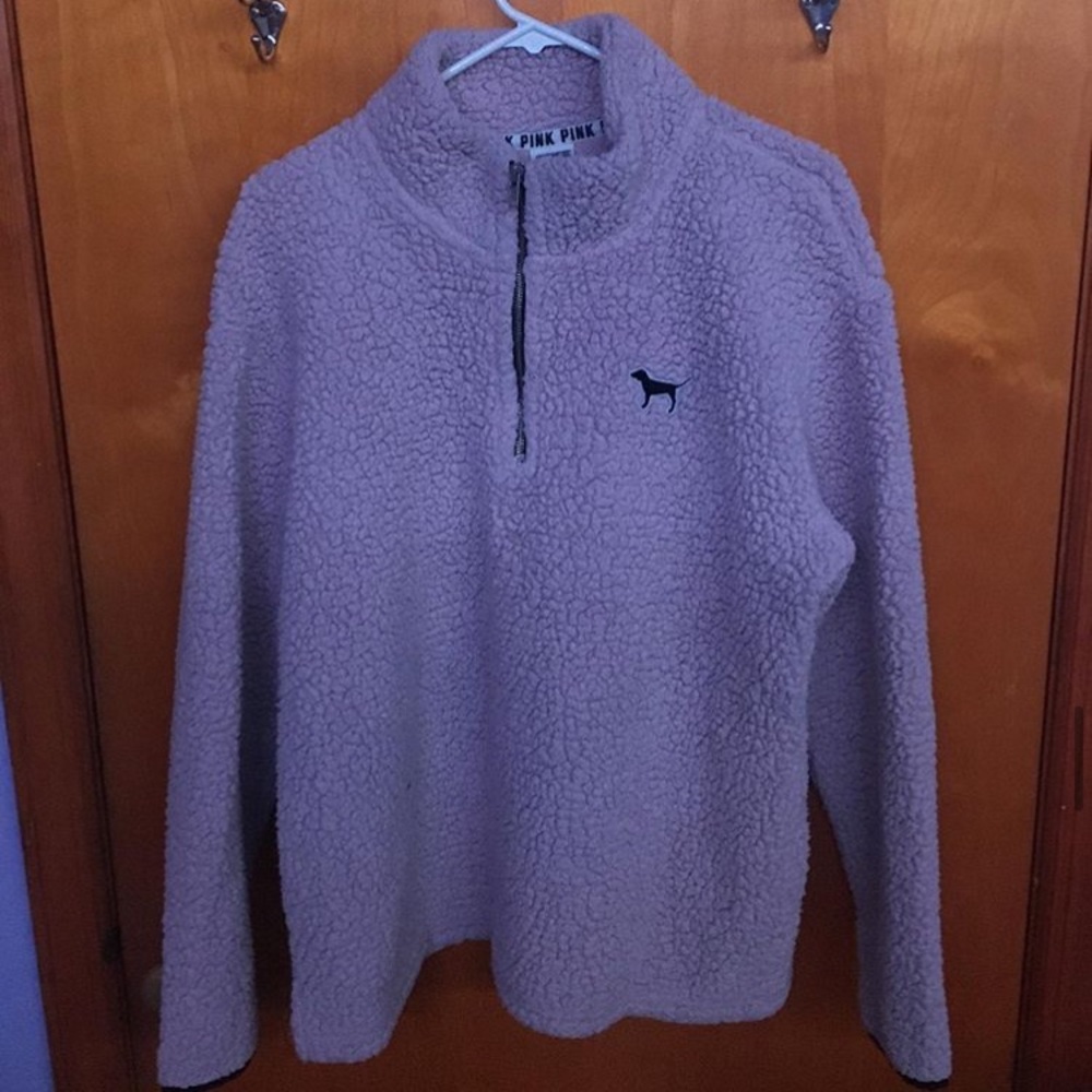 PINK Sherpa Quarter Zip